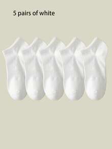 5/6/10/15/20 par męskich białych skarpetek do kostki, odprowadzających wilgoć i oddychających, do tenisa, badmintona, biegania i koszykówki