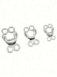 6颗金属合金隐形纽扣，固定扣，隐形钩眼扣，适用于外套、皮草夹克和牛仔裙 - 可调节腰钩，金色和黑色，缝纫用品，服装配饰|简约纽扣设计|耐用纽扣 - 彩色 - 查看 4