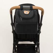 1pc Bear Pattern Baby Stroller Hanging Bag, Diaper Bag, Mommy Bag, Water-Resistant, Suitable For Baby Stroller Accessories - Multicolor - View 3