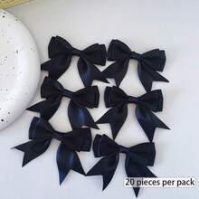 20pcs Double-Layer Handmade Bow DIY Headwear Hair Accessories Decorative Supplies, Macaron Bow Packaging Materials, Decorationbowknotnot Small Accessories, Ballet Style - Multicolor - View 9