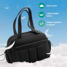 Large Capacity Gym Bag , Duffle Bag For Travel With Wet Pocket, Lightweight Carry On Weekender Duffel,  Multi-Compartments Shoulder Bag,  Water Resistant Handbag - 黑色 - 查看 6