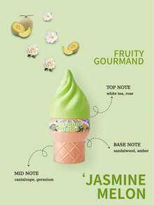 100ml Ice Cream Shap Fragrance, Women's Fragrance, Limited Edition Aromatherapy Indoor, Outdoor Air Freshener Fragrance, With Long-Lasting Natural Freshness And Charming Essentials, Release The Elegant Geneiro Vanilla Coconut Blossom Fruity Citrus Wood Aquatic Ocean Sea Scent, Suitable For Dates, Parties, Parties, Travel, Vacations, Families, Hotels, Offices, Ideal Christmas Gifts For Family, Relatives And Friends