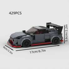 Pink/Gray Supercar Racing Car Classic MOC Building Block Car Set, DIY Buildable Car Toy Model For Adults, City Tech Champion Cup Series, Suitable As Birthday, Halloween, Christmas Gift