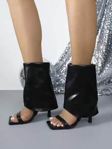 Elegant Strap Commuter High Heel Sandals For Women - Black - View 6