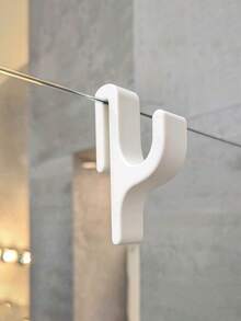 Portable Shower Hook And Glass Door Clip Organizer For Bathroom – Multi-Functional, Space-Saving Shower Accessory With Quick-Install Design, Universal Clip For Towel, Rug, Bath Accessories, , Sturdy Holder For Glass Panels, Ideal For Small Bathrooms, Modern Home Organization Solution, Easy To Use And Clean - Multicolor - View 19