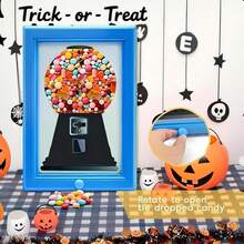 Candy Dispenser Picture Frame,Handy Candy Frame,Gumball Machine In A Frame,Handy Fast Distribution Candies, Suitable For Birthday And Holiday Gifts,Halloween Decor Indoor(Pink) - 粉色 - 查看 7