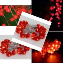13ft/4M 40 LED Red Lanterns String Lights Battery Operated Fairy String Lights For Wedding Chinese New Year Spring Festival Party Decoration Christmas. - 紅色 - 查看 1