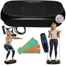 Whole Body Vibration Platform Exercise Machine - Lifepro Waver Mini Vibration Plate - Home & Travel Workout Equipment For Weight Loss, Toning & Wellness - Max User Weight 260lbs - màu đen - Xem 1