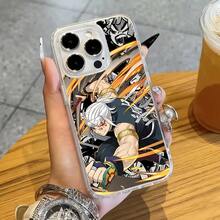 Étui de téléphone Anime Slayers Demons pour iPhone 16 15 14 13 12 11 Pro Max Mini XR XS X 7 365 Plus, transparent, magnétique, anti-chute, coque arrière souple en TPU, design anime, matériau durable, coque de haute qualité, pour fans d'anime et collectionneurs - Transparent - Voir 7