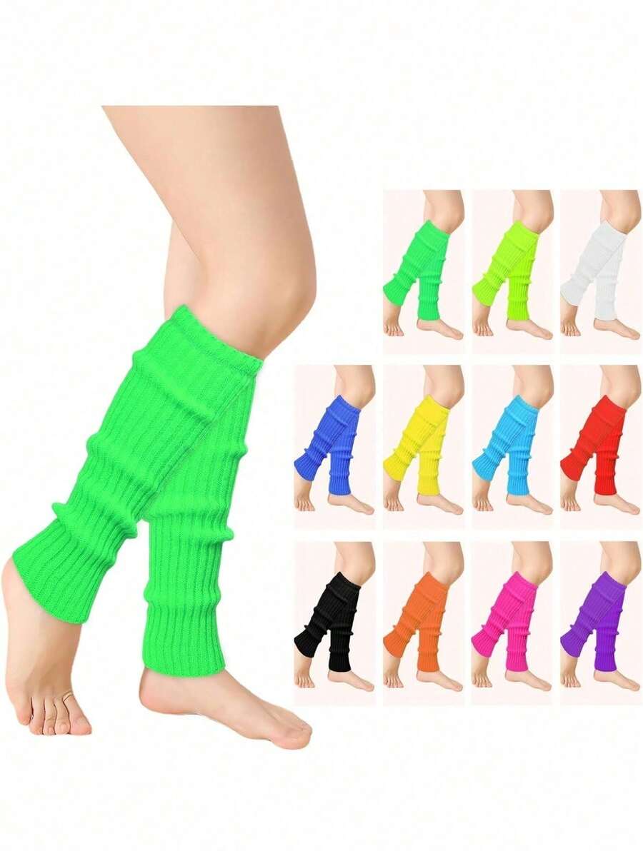 Vớ giữ ấm chân kiểu retro, vớ tập yoga lấy cảm hứng từ thập niên 80 và 90, vớ thể thao màu neon, phụ kiện tập luyện đa năng dành cho nữ. - Nhiều màu - Xem 1
