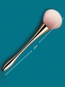 Pincel pequeño portátil para polvos sueltos de cintura dorada - Dorado - Ver 2