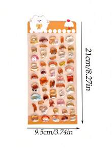 1PC Creative 3D PVC Cartoon Animal Glitter Crystal Sticker Fun Relief DIY Diary Cup Decoration Diamond Sticker Cute Sticker Mini Cartoon CCd Phone Case Decoration Scrapbooking Stationery Stickers Aesthetic Art - Multicolor - View 6