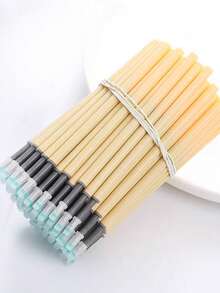 50pcs Bullet Tip Refill Ink Cartridges For Mori Andi Pastel Color Ballpoint Pens, 0.5mm Black Ink