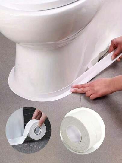 1pc Adhesive Sealing Tape, Waterproof Caulking Strip For Kitchen, Bathroom Toilet Seam Gap, Wall Crevice