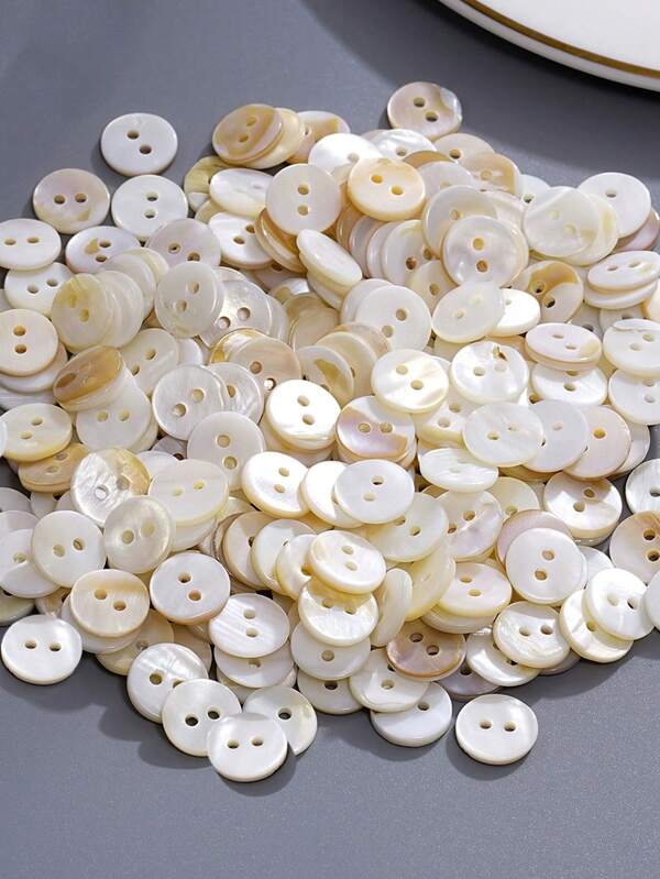 20/50 Stücke natürliche Muschelknöpfe in Beige, ungefärbte runde Knöpfe, zarte Hemdknöpfe, vielseitig einsetzbare kleine weiße Knöpfe