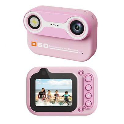 Kids Camera, IP68 Underwater Camera, Suitable For Children Aged 3-12 Years Old, High-Definition Children'S Digital Camera, With 1080P Video Recording.