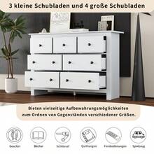 Modern And Minimalist Dining Room Cabinet With Large Capacity, Sideboard With Multiple Drawers, Wood-Colored Coffee Cabinet With Drawers For Entryway, Kitchen, Dining Room And Living Room. - White + Particle Board - View 8