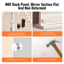 Vanity Mirror With Lights, Dimmable Bulbs &3 Color Lighting Modes, Makeup Mirror W/ Detachable 5X Magnification,USB Port,Type C,Smart Touch Control,Desktop Wall-Mount( 31.5x23.6in, White) - 31.5x23.6in, White Dimmable Bulbs - 查看 5