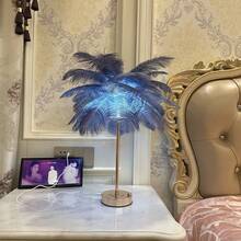 1pc USB Powered Feather Shaped Desk Lamp With Adjustable 3-Color LED Light. Can Be Used As DIY Decorative Lamp, Suitable For Bedside, Desk, Dining Room Lighting, Small Night Light, Romantic Wedding Atmosphere Lighting. European Style. Suitable For Bedroom, Living Room, Office Home Decor. Wedding Lighting. Valentine's Day Gift. - USB Powered - View 17