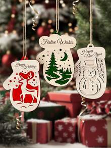 1 pezzo Ornamento natalizio personalizzato a doppio strato con nome, Calza di Natale - Ornamento natalizio personalizzato con nome 2025, Ornamenti per alberi di Natale, Decorazioni natalizie, Regali di Natale per mamma, papà, animali domestici, amici, regali per donne, amicizia, Ornamento natalizio personalizzato per famiglia