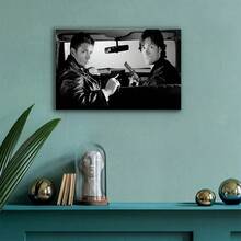 Framed [1pc  Poster] 1pc Premium Vibrant  TV Show Framed Canvas Poster - Dean & Sam Winchester Wanted Poster Art | Movie Scene Wall Decor For Bedroom, Office, Fan Gift,Room Decor. - Random Print(隨機印花) - 查看 5