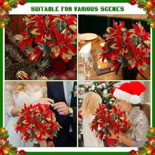 1pc Artificial Christmas Floral Arrangement, Lifelike Mixed Greenery Centerpiece For Wedding Bouquet Table Decor & Home Office Decor