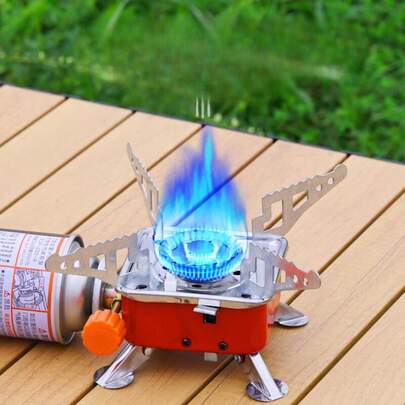 Fogão portátil Butano 65x160x120mm P/acampamento, Piquenique e Outras Atividades Alta Potência - PRIMICIAS QIU