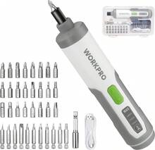 WORKPRO 4V Electric Screwdriver, Rechargeable Cordless Screwdriver Set W/35 Bits - 預設 - 查看 10