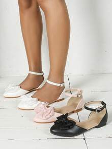 1 Pair Teenage Girls' Fashion Flat Loafers, Casual Slip-On Comfortable Oxfords Suitable For Outdoor Activities, Black Leather Shoes For Big Girls, Party & Work - White - View 9