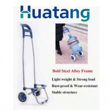 Carrito de compras plegable con 2 ruedas carrito de compras con bolsa desmontable carrito de compras con ruedas grande liviano utilitario carrito de compras diagonal carrito de compras portátil - Multicolor - Ver 2