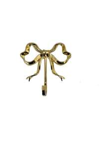 Elegante gancio da parete retrò nordico con fiocco - ottone massiccio lucidato, appendiabiti da parete salvaspazio per l'organizzazione domestica