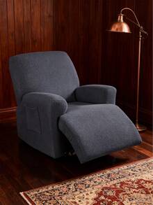 1/2/3座躺椅沙发套，弹力提花躺椅沙发套，适用于躺椅、休闲椅、家具，4件套/6件套/8件套 - 深灰色 - 查看 5