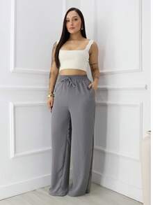 Simple Pocket Knot Drawstring - Grau - Übersicht 6