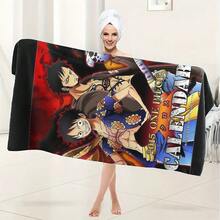 1 Pc One Piece Bath Towel, Quick-Drying Towel, Christmas Gift, Cute Cartoon Print, Suitable For Home, Sauna, Or Hot Spring, Machine Washable, Soft And Comfortable, Suitable For All Seasons, Sauna Towel, Household Towel, Printed Pattern, Modern Design, Microfiber Towel, Soft Fabric, Beach Accessory, Gift For Gift Shoppers, Anime Fans - Multicolor - View 31