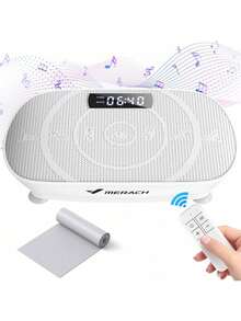 MERACH Máquina de ejercicios con placa vibratoria, equipo de entrenamiento de Body completo para mujeres, con Bluetooth y pedal de silicona, placa vibratoria con modo automático, plataforma de fitness vibratoria para el hogar - Tipo de Enchufe A USA (110-127V) - Ver 10