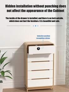 抽屉锁刷卡NFC密码锁抽屉柜安全锁家用免钻隐形锁桌柜电子隐藏锁无需钻孔 - 彩色 - 查看 6