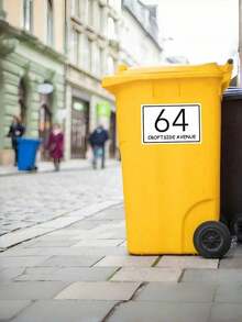 Customized Trash Can Stickers, Personalized Address Labels, Use House Number And Street Name Stickers To Personalize Your Trash Can, Customized House Number Address Label Stickers For Trash Cans - Multicolor - View 7