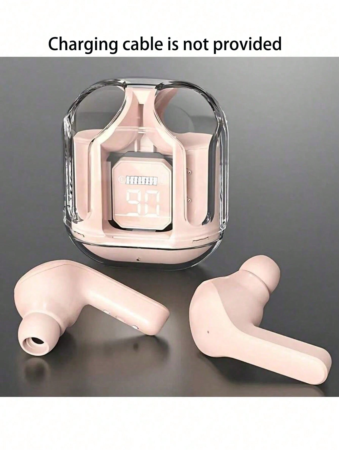 سماعة أذن لاسلكية بلوتوث شفافة واحدة – شاشة وتحكم...