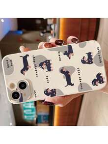 かわいいダックスフント柄のスマホケース、落下防止携帯電話保護ケース、を使うトータル保護耐衝撃性モバイルフォンカバー - ホワイト - チェックする 6