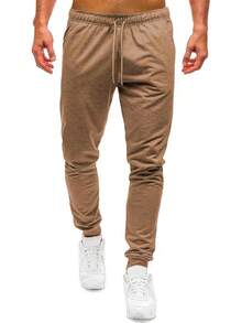 SHENDY Vendy Men's Comfortable Jogger Pants With Pocket And Drawstring - Yellow - View 1