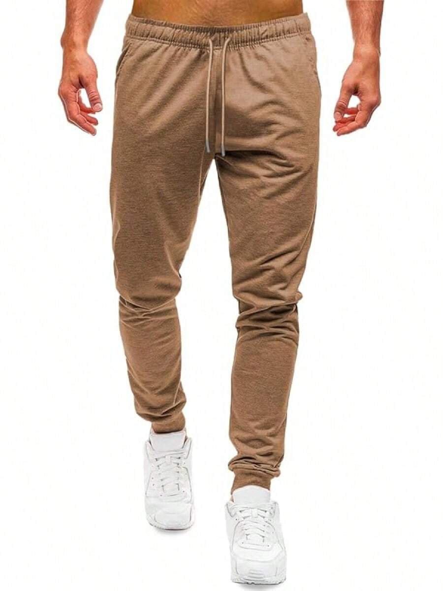 SHENDY Vendy Men's Comfortable Jogger Pants With Pocket And Drawstring - Yellow - View 1
