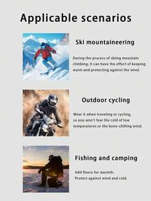 男士冬季保暖脖套围巾，防风保暖拉法帽滑雪面罩，适合户外运动