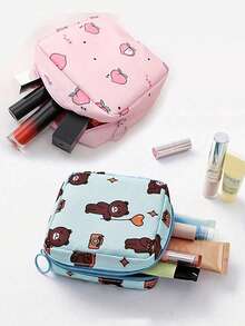 Portable Sanitary Napkin Storage Bag Makeup Organizer Sanitary Napkin Organizer Tampon Holder Organizer Women Cosmetic Bag Makeup Bags Makeup Pouch Lipstick Storage Bag Cosmetics Storage Bag Data Cable Organizer Pouch A Necessity For Girls Gifts For Women Mom's Gifts Suitable For Gift Giving For College Dorm Home Bathroom Back To School Stuff School Supplies Travel Accessories Travel Must Haves Travel Essentials - Multicolor - View 5