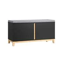 SoBuy Shoe Bench With Seat, Wardrobe Bench, Bench With Storage Space, Hall Bench, Shoe Chest, Chest Of Drawers, Shoe Rack With Seat, Narrow Bench, W X H X D Approx. 90 X 47 X 34 Cm FSR117