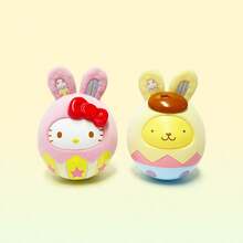 Miniso Sanrio Characters Rabbit Egg Surprise Blind Box Figurines, Adorable Rabbit Ear Design Paired With Classic Characters, Soft And Skin-Friendly Plush Material, Exquisite Details Showcasing Cuteness(1 PC Random Delivery) - Multicolor - View 3