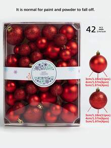 42pcs Christmas Ball Gift Box, Plastic Ball Hanging Decorative Ball, Christmas Decorations, Christmas Party Christmas Atmosphere Decoration Props, Suitable For Christmas Tree Scene Decoration, Room Decor, Home Decor, Bedroom Decoration, New Year Decoration, Outdoor Decoration, Holiday Party Decoration, Christmas Theme Holiday Hanging Ornaments, Christmas Gift, Gifts For Friends And Family, Christmas Decor Winter Christmas Decorations Home Christmas Gifts Christmas Decor - Multicolor - View 17