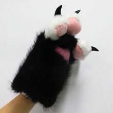 A Pair Of Adorable Plush Cat Paw Gloves-Featuring Soft Fur And Realistic Claws-Perfect For Halloween, Christmas Costumes, And Role-Playing Theme Parties - 黑色 - 查看 4