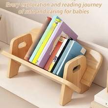 Desktop Students Solid Wood Small Book Shelf Bookend Countertop Learning Dormitory Desk Bookcase Wood Tilting Bookcase In Living Room Home Office