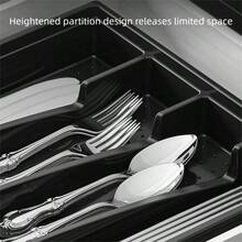 Organizator de divertisment pentru sărbători - Tavă cu mai multe compartimente pentru depozitarea tacâmurilor și accesoriilor de Crăciun, Cutie cadou impermeabilă, ușor de curățat (3 culori elegante) - Multicolor - Vizualizare 3