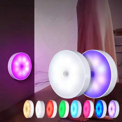 6/3/1 Peça Luz Noturna LED RGB com Controle Remoto, Luz de Gabinete Magnética Recarregável com Brilho Ajustável, Lâmpada de Mesa LED Sem Necessidade de Perfuração, Instalação Fácil, Três Modos: Cor Sólida, Salto de Cor, Desbotamento de Cor, Ideal para Salas de Jogos, Vitrines, Quartos, Salas de Estar e Decoração de Ambientes de Corredor